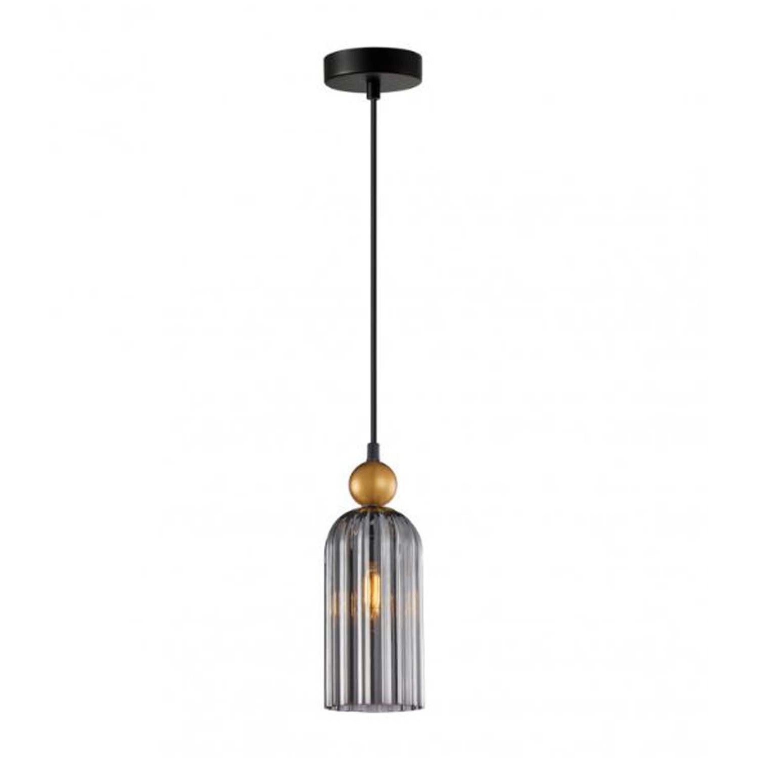 Italux Lampa wisząca Narisa 1xE27 40W klosz dymiony