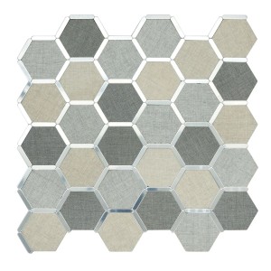 Mozaika ścienna samoprzylepna hexagon Szary 24,5x23,5