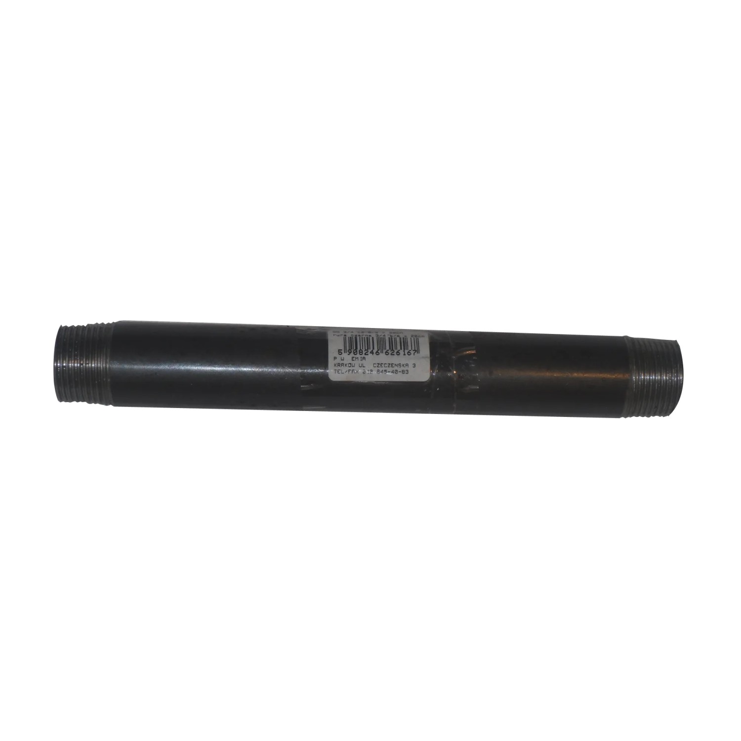 Emia Rura bez szwu czarna 3/4" 20 cm