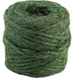 Rolka zielonego sznurka jutowego, 30 m, do prac ogrodowych i dekoracji.