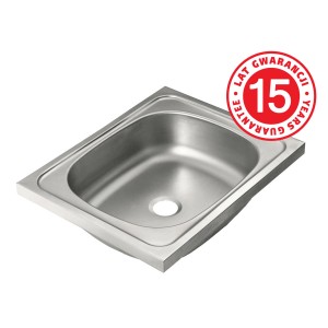 Zlewozmywak ze stali nierdzewnej z 15-letnią gwarancją.