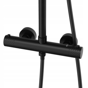 Granitan Kolumna prysznicowa z termostatem Glami czarna