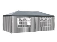 Pawilon ogrodowy MAZEPPA biało-zielony - 5,84 x 2,95 m