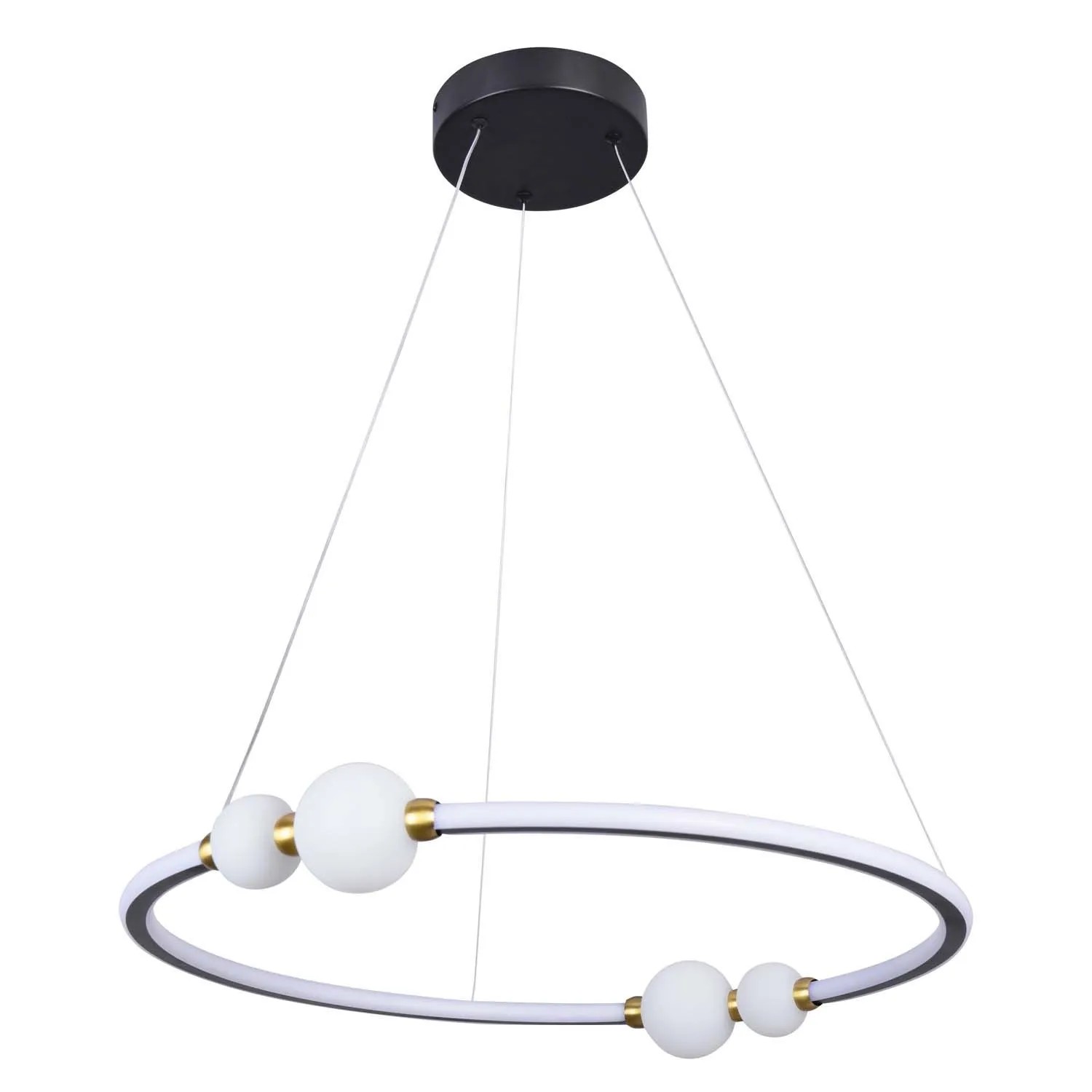 Goldlux Lampa wisząca LED PERLA 57W 4000K 8000lm biało-czarna