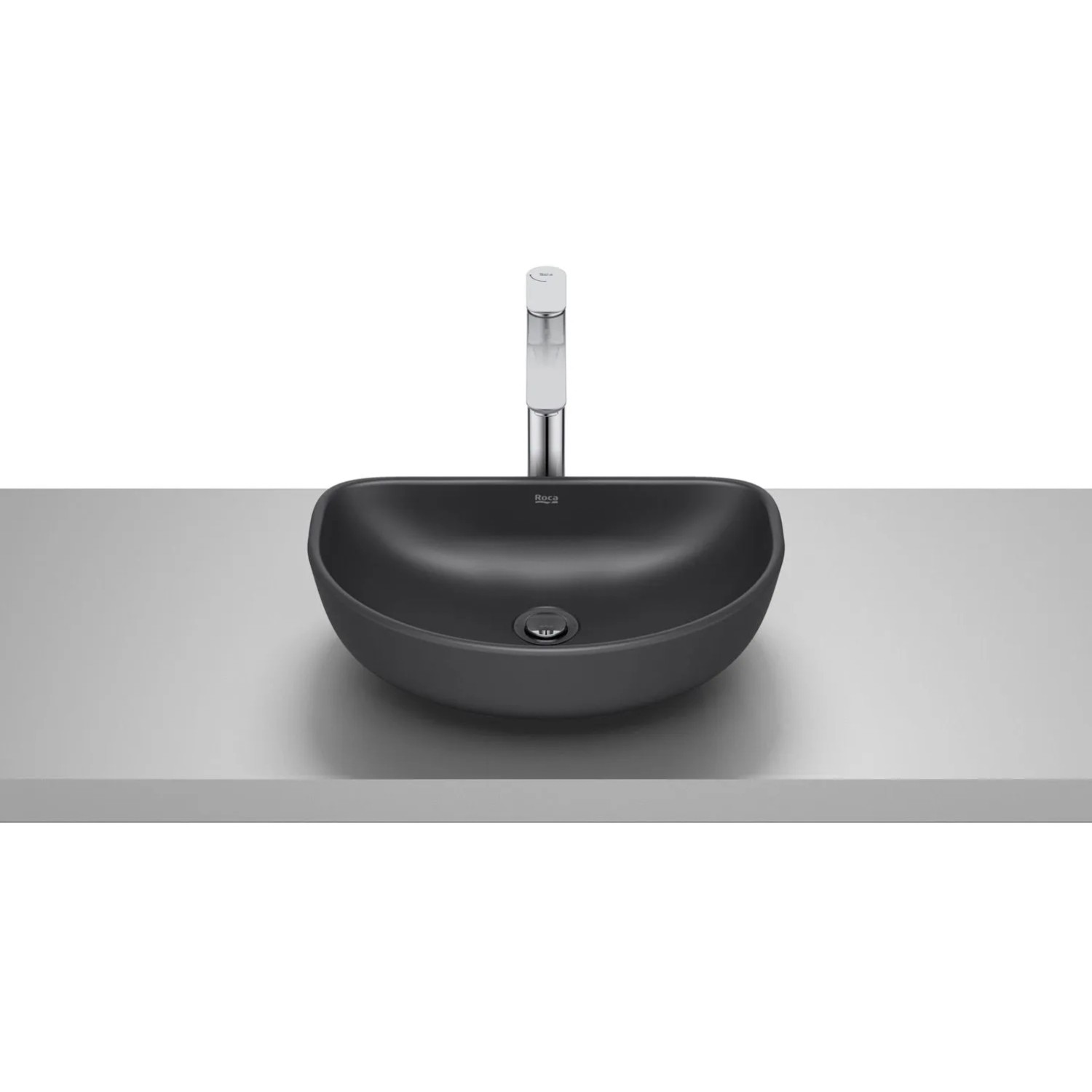 Roca Umywalka Airos 45 nablatowa czarny mat 45x30x13