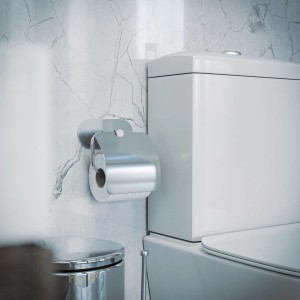 AGAS Uchwyt WC EA-4 inox z klapką 13,5x14,1