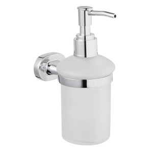 t.b.t. Dozownik do mydła ścienny, chrom/szkło matowe