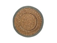 Podkładka na stół WICKER trawa morska śr. 30 cm szara