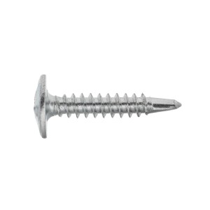 Srebrna śruba z wiertłem do śrub i gwoździ.