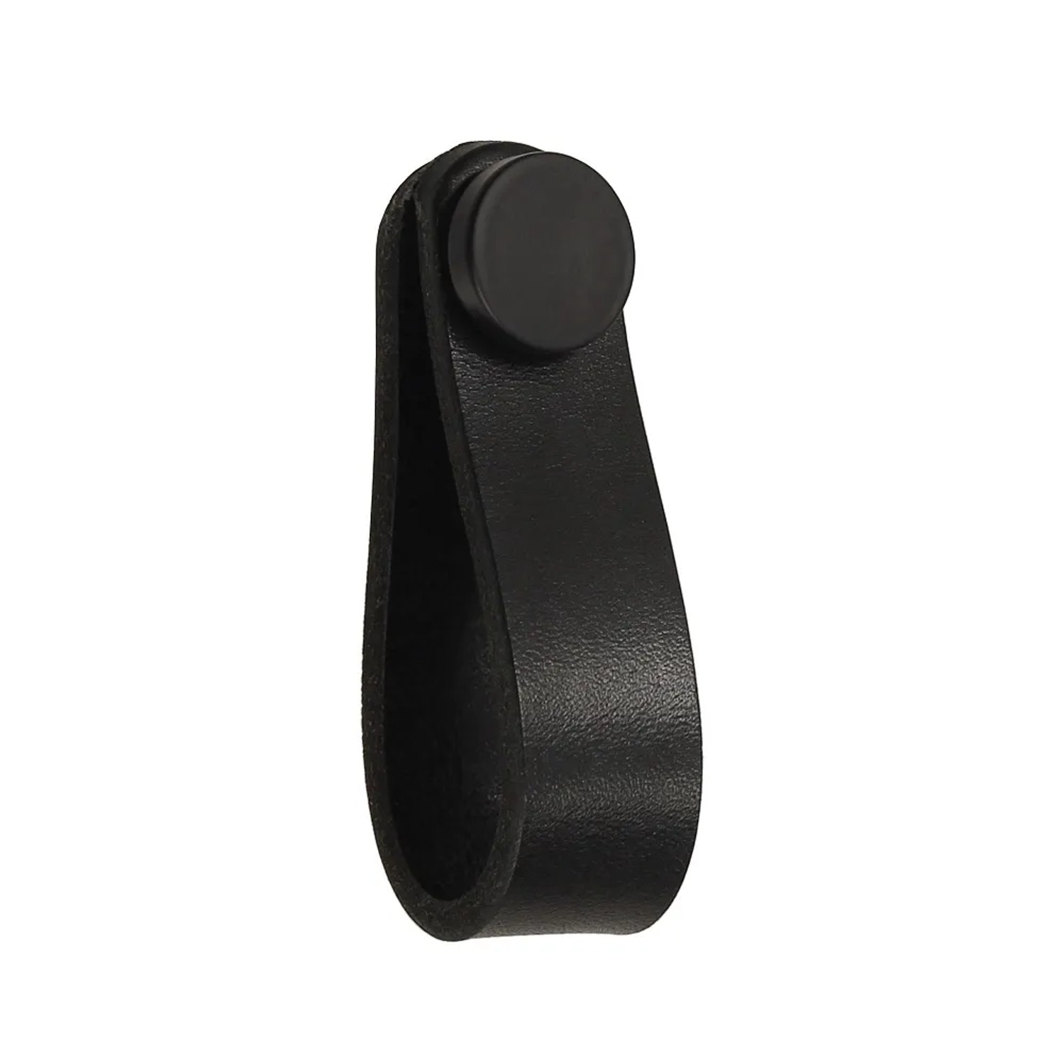 Gamet Gałka/uchwyt meblowy GL21 skóra czarny 20 mm
