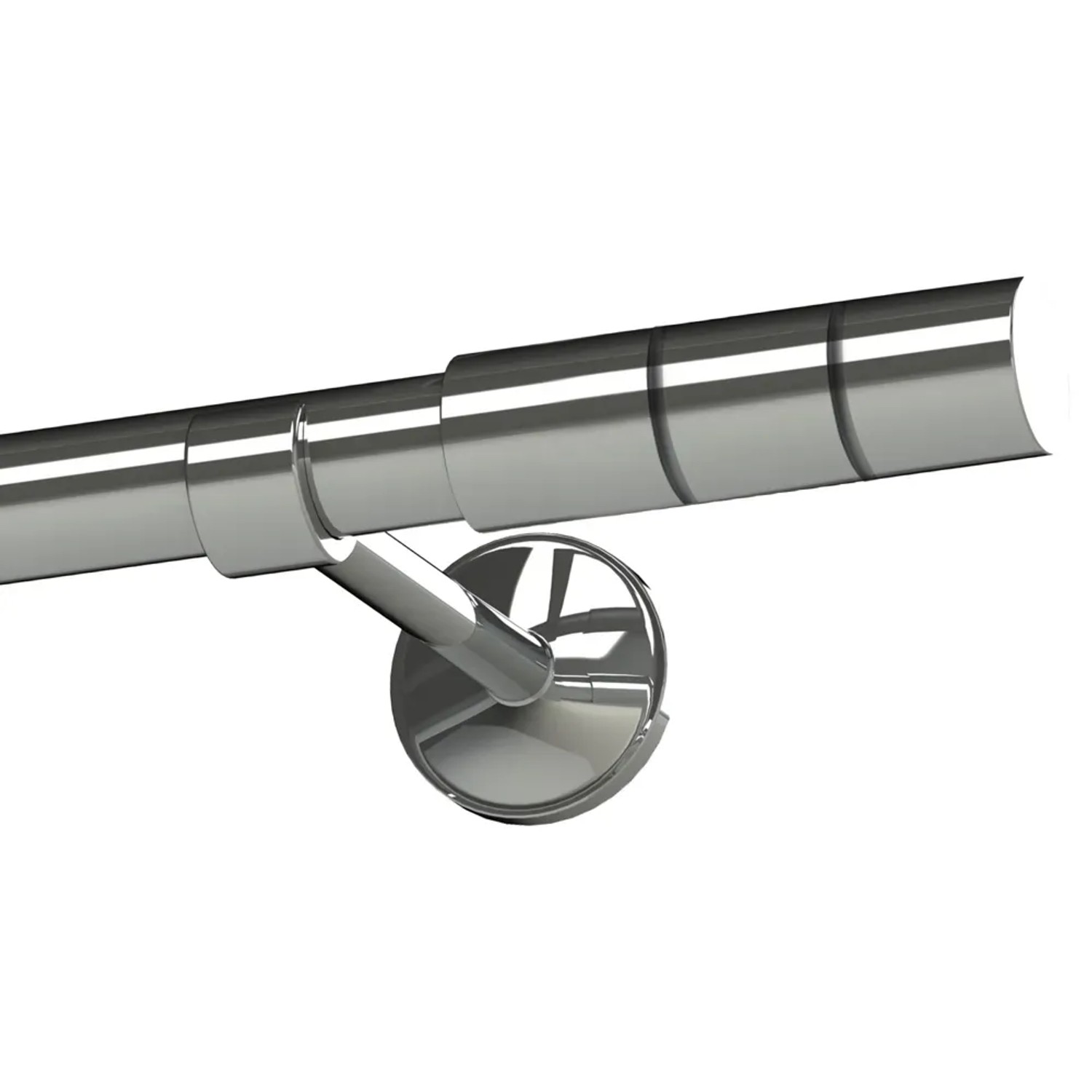 Karnisz GRANDE pojedynczy 25 mm walec chrom 160 cm