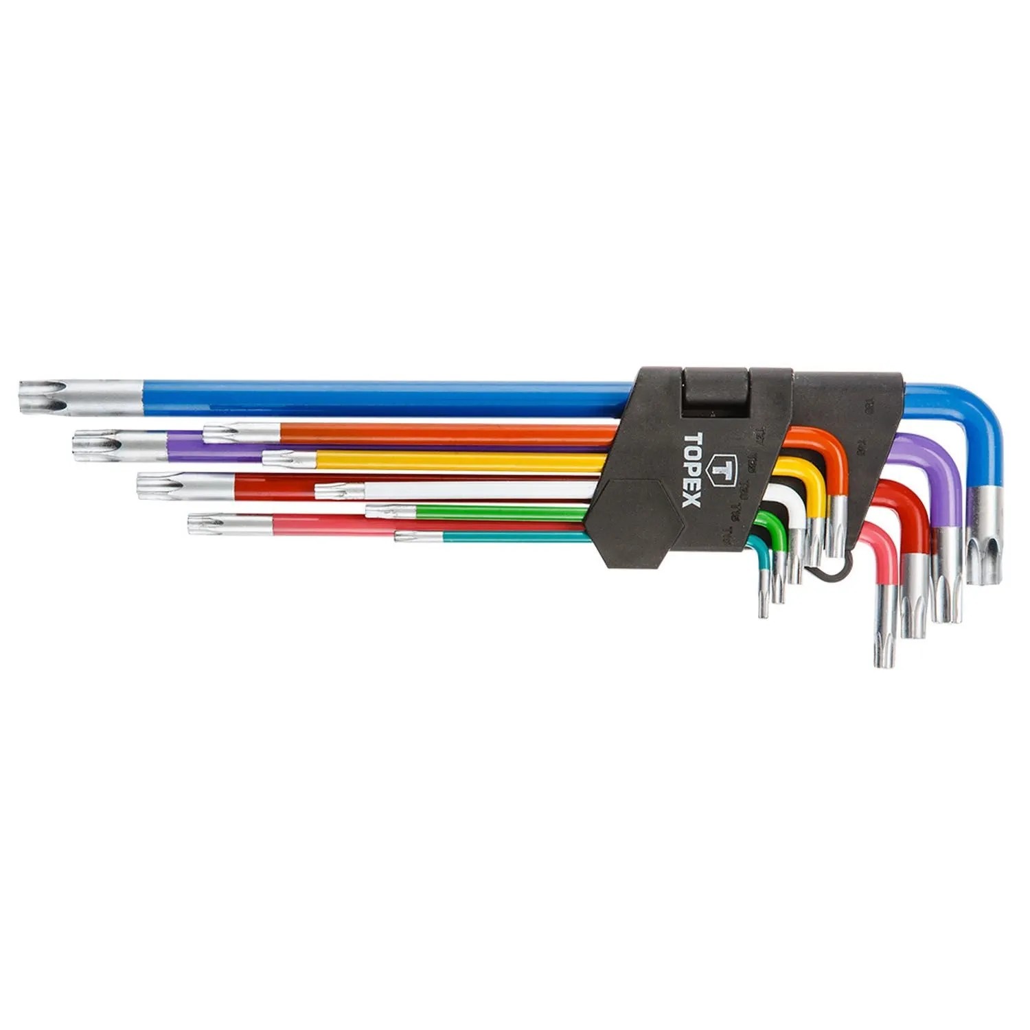 Topex Zestaw kluczy Torx kolorowych - 9 szt.