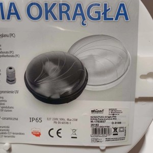 Düwi Lampa PUMA okrągła 1xE27 60W IP65 biała