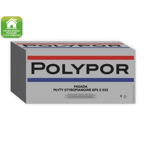 Płyty styropianowe fasadowe Polypor, EPS S 033, szare.