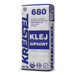 Klej gipsowy Kreisel 680, worek 20kg do płyt g-k i sztukaterii.