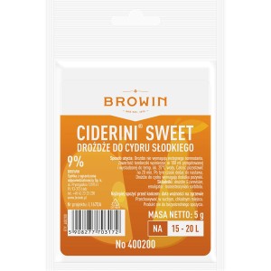 Browin Ciderini Sweet drożdże do cydru słodkiego, 5g. Idealne do winiarstwa.