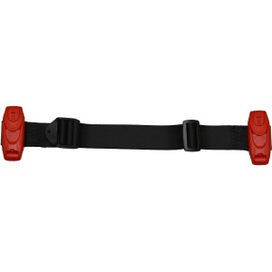 Pas transportowy t.b.t. z czerwonymi końcówkami i czarną taśmą.