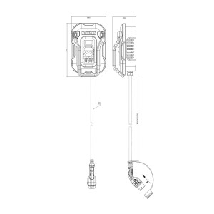 DeWALT Ładowarka WallBox EV Charger Typ 2 22 kW 5 m