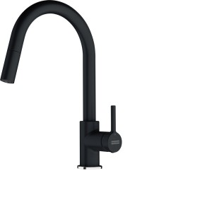 Czarna bateria jednouchwytowa t.b.t. do kuchni.