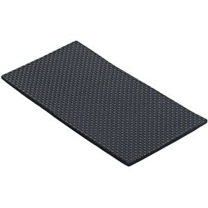 Czarna, prostokątna podkładka antypoślizgowa Hettich 100x200 mm do cięcia, do mebli.