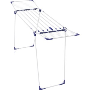 Suszarka stojąca Leifheit Classic Extendable 230 Solid z wysuwaną częścią środkową i uchwytami na wieszaki.