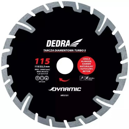 Dedra Tarcza diamentowa Turbo 125x22,2 mm