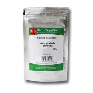 Opakowanie nasion gorczycy na poplon, odmiana Borowska, 500g.