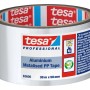 Aluminiowa taśma klejąca tesa w kolorze aluminium na rolce.