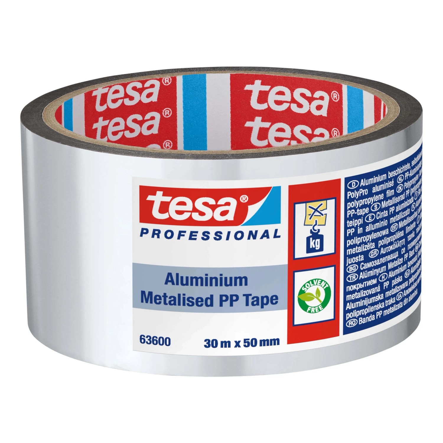 Tesa Taśma aluminiowa szara 30 m x 50 mm