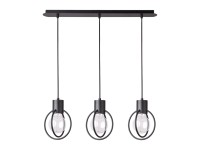 Sigma Lampa wisząca RIVER KOŁO czarna 3xE27 Sigma Lampa wisząca RIVER KOŁO czarna 3xE27