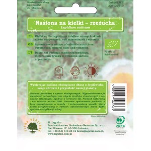 Nasiona rzeżuchy (Lepidium sativum) na kiełki.