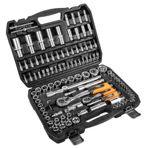 Neo Tools Zestaw kluczy nasadowych 1/2", 1/4" - 108 szt.