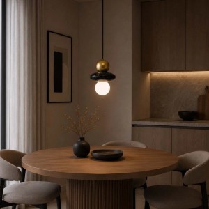 Goldlux Lampa wisząca MARBLE 1xE27 6W czarno-złota