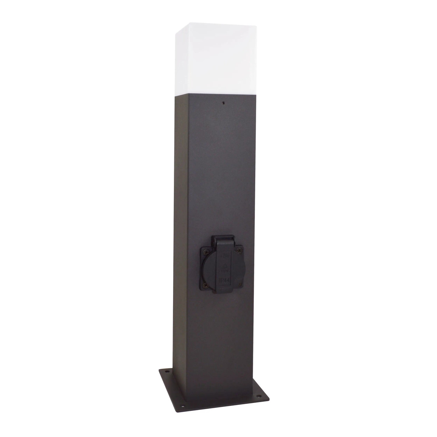 Polux Lampa ogrodowa LED NEW YORK 1xE27 12W z gniazdem wys. 44cm grafit