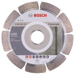 Tarcza diamentowa Bosch Standard Beton, Ø 125 mm, do szlifierek kątowych.