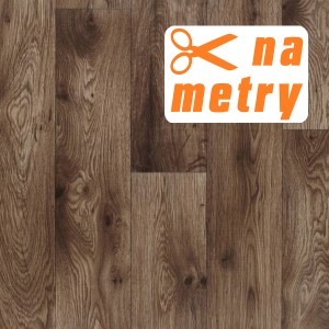 Wykładzina PCV imitująca drewno, brązowa. Sprzedawana na metry.