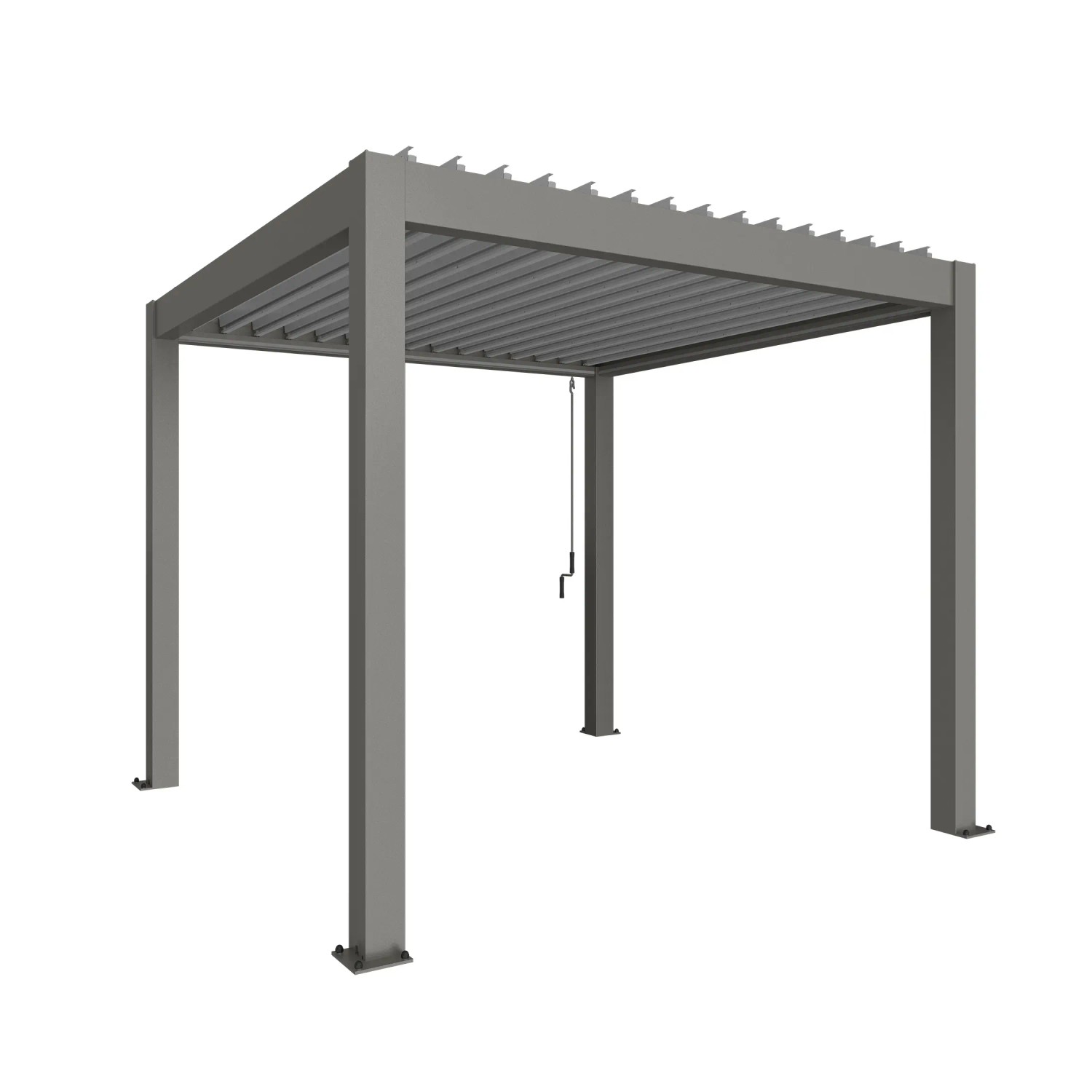 Biohort Pergola 255 cm x 312 cm x 312 cm kwarc-szary/srebrny metalik