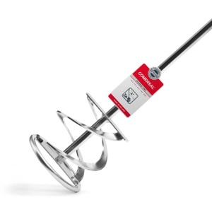 Mieszadło do zaprawy LUX Classic, Ø 100 mm, z drutu stalowego do równomiernego mieszania materiałów budowlanych.