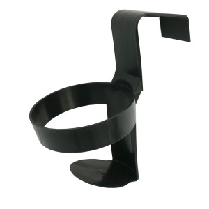 Czarny uchwyt na napoje do samochodu, akcesorium do wnętrza.