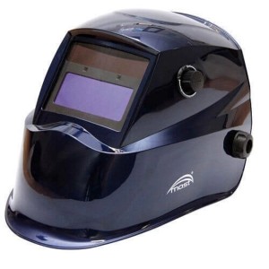 Niebieski automatyczny kask spawalniczy do prac spawalniczych, akcesoria spawalnicze.