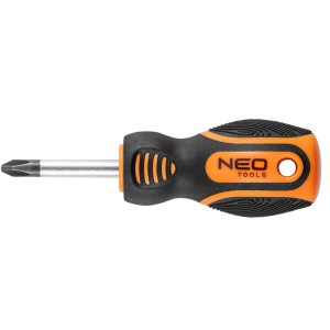Śrubokręt Neo Tools z pomarańczowo-czarną rączką.