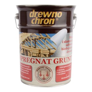 Impregnat do drewna t.b.t. w metalowym wiadrze. Ochrona przed sinizną, grzybami i owadami.