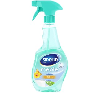 Sidolux środek do czyszczenia mebli w sprayu, turkusowy. Środek czyszczący i pielęgnujący.