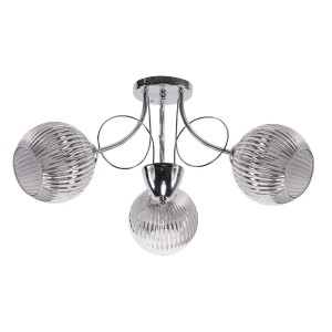 Candellux Lampa sufitowa MIROX 3xE27 40W chrom-grafit