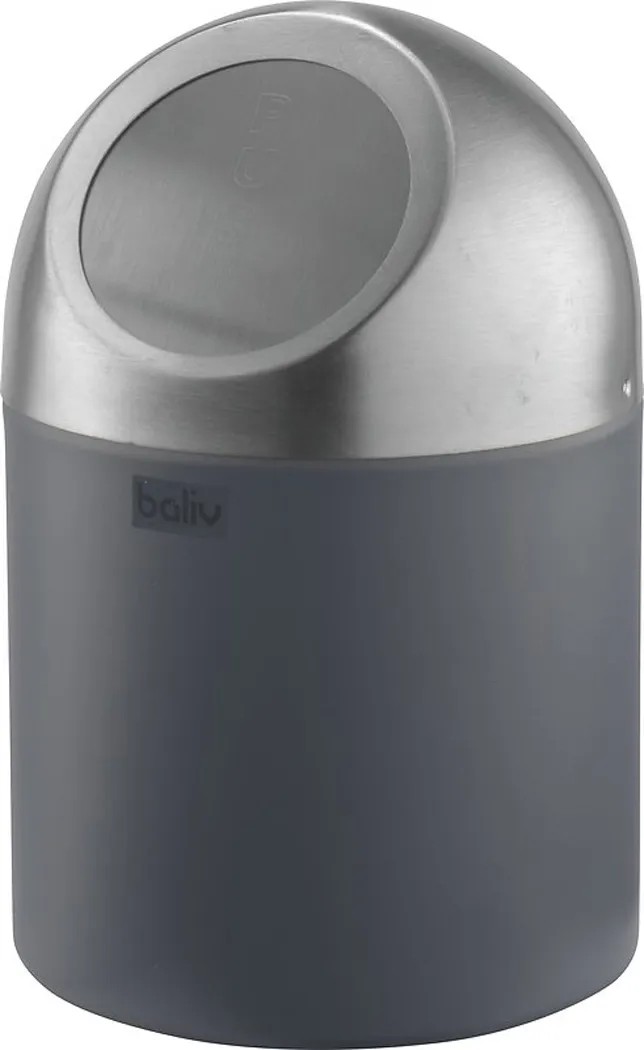BALIV Kosz łazienkowy Push Matt antracytowy 1,25l