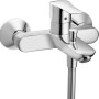 Bateria wannowa Hansgrohe MySport chromowana, jednouchwytowa do wanny z przyłączem prysznica.