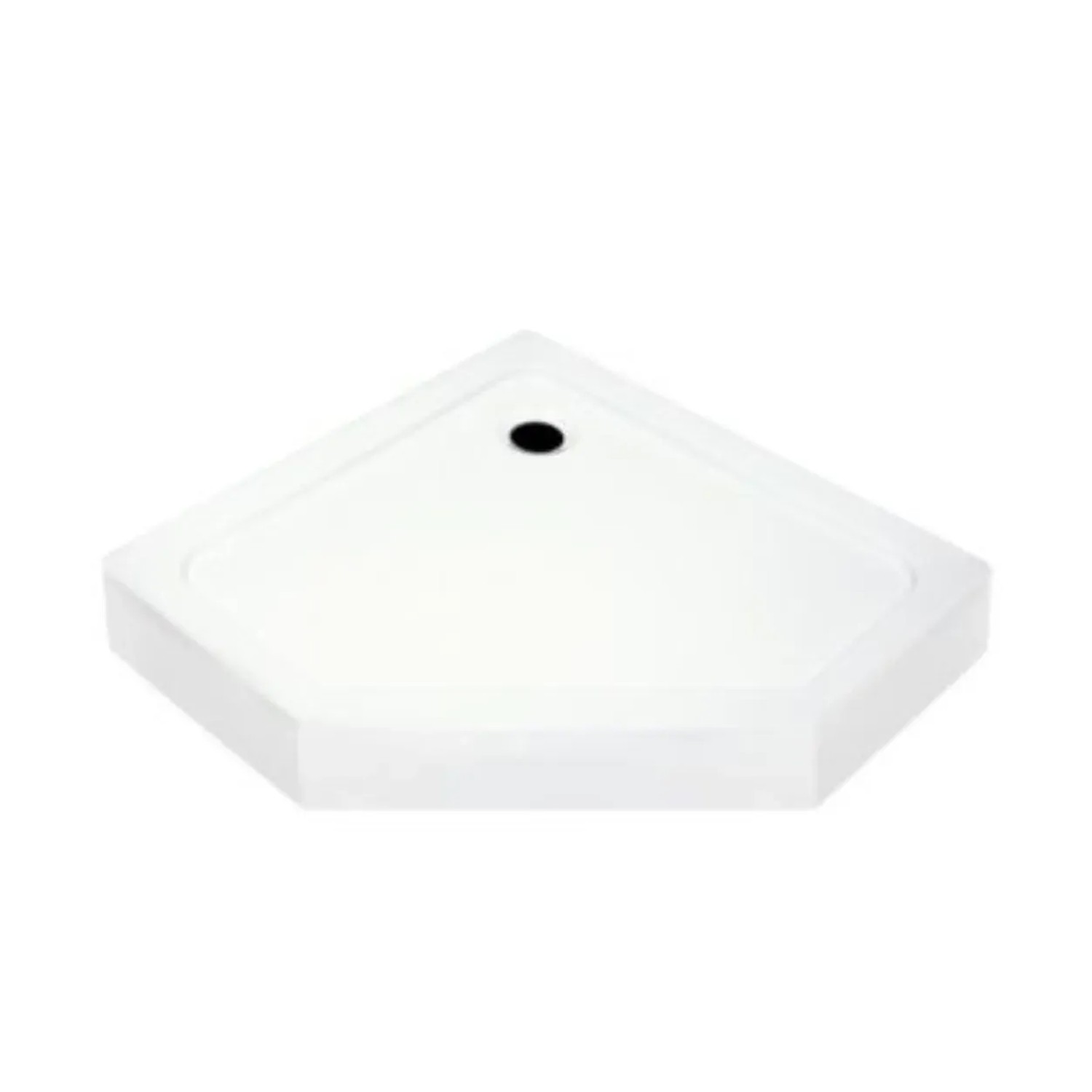 Brodzik pięciokątny Sirius biały 90 cm x 90 cm x 14 cm