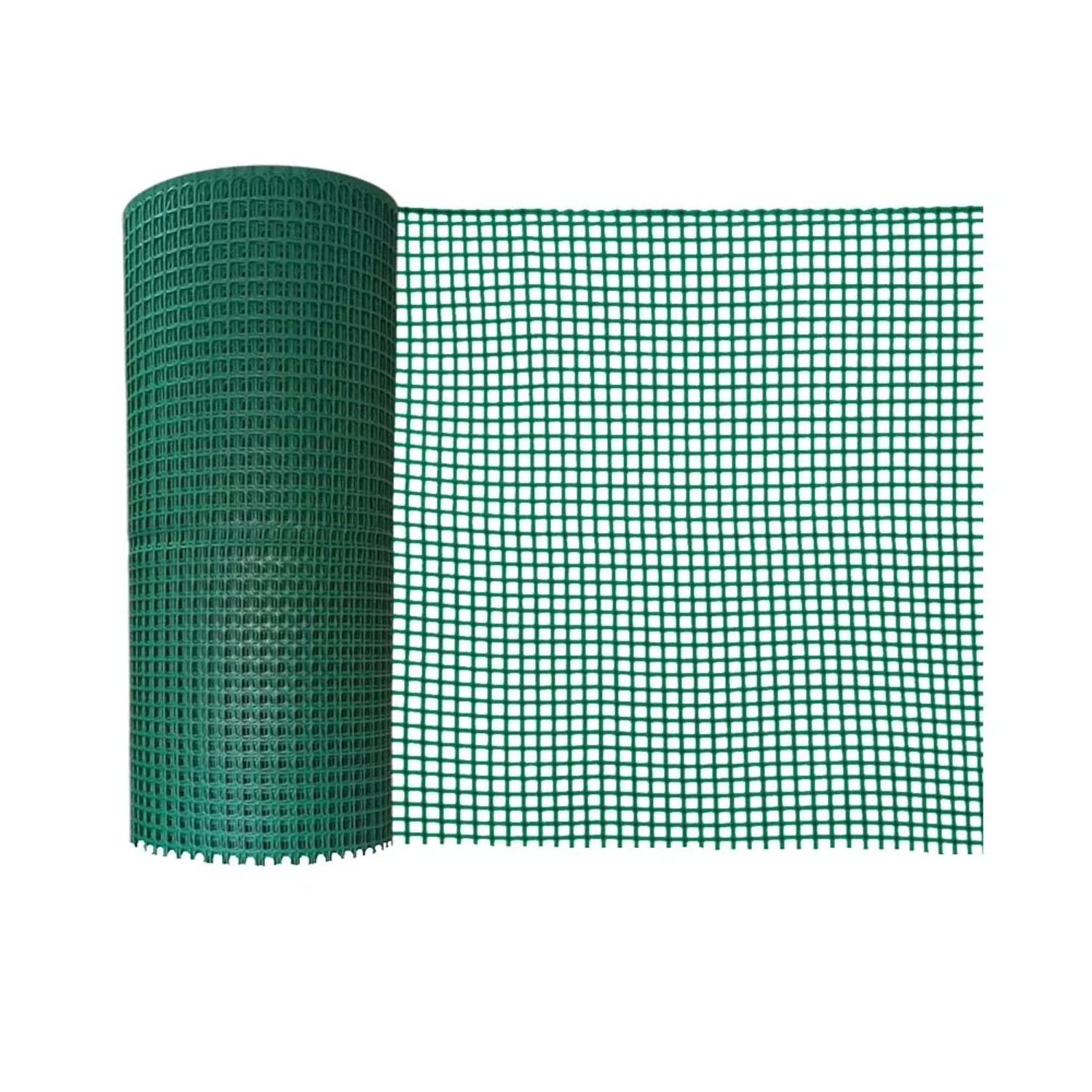 Siatka plastikowa 265g/m2 ocz. 15 x 15 mm, zielona - 0,5 m