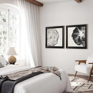 ARS LONGA Obraz NARROW WOOD LINE 84 x 84 cm