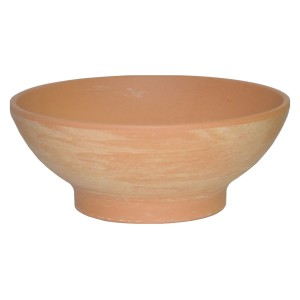 Karmelowa misa do sadzenia Wave, Ø 31 cm, wykonana z mrozoodpornej terakoty do ogrodu i na balkon.